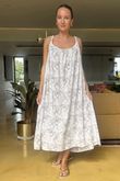 Made in Italy Camellia Midi Sundress Stone